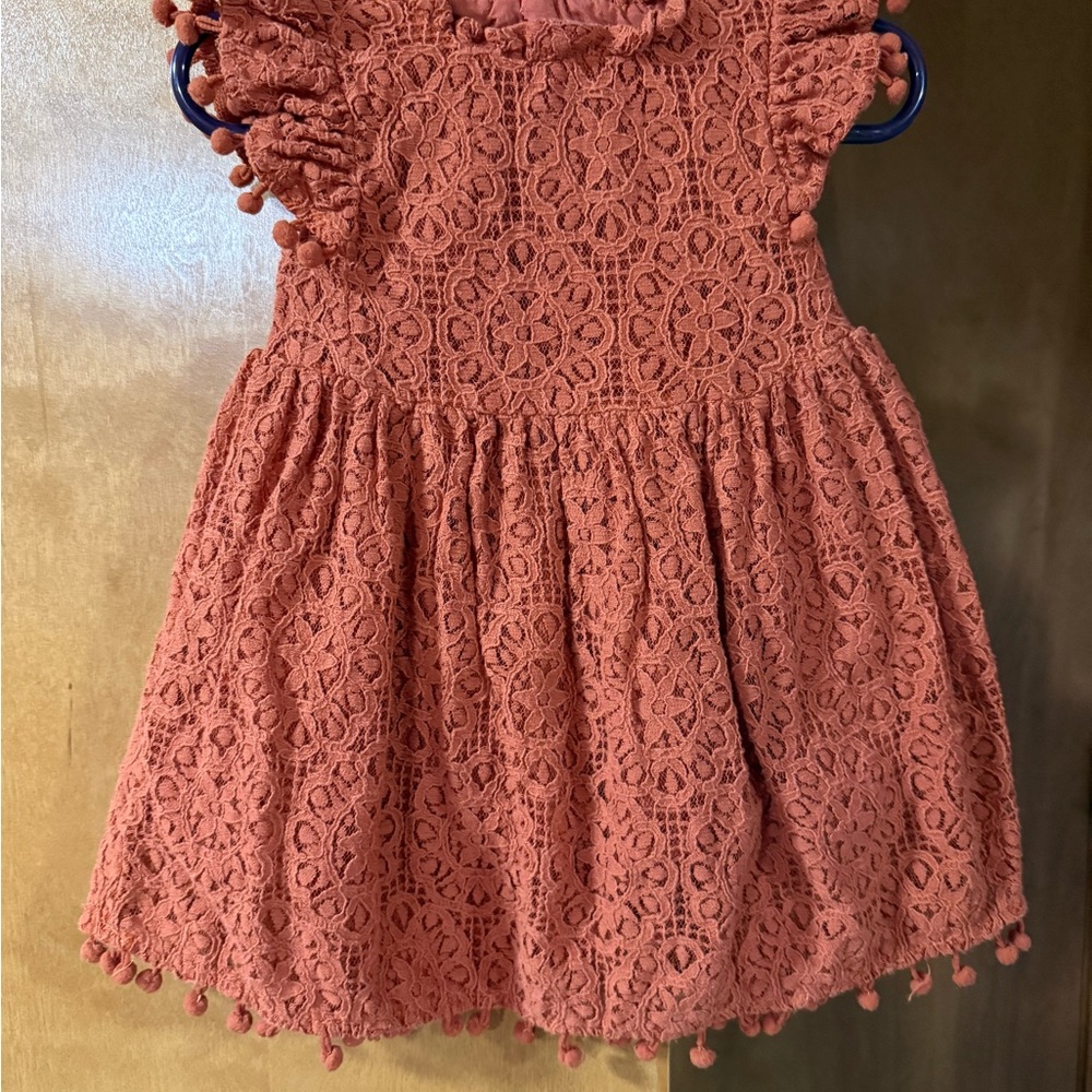Unbranded 3T Toddler Girl Lace Dress in Coral
